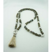 Labradorite (grey green) Necklace (multiway) 